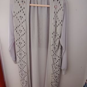 Simply Couture Gray Patterned Cardigan